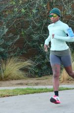 SYNTHIA ERIVO Out Jogging in Los Angeles 12/20/2021