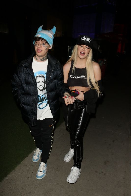 TANA MONGEAU and Lil Xan at BOA Steakhouse in Los Angeles 12/22/2021