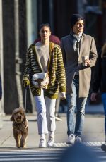 TAYLOR HILL Out with Her Dog in New York 12/05/2021