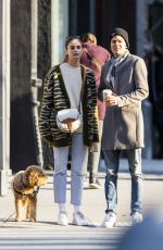 TAYLOR HILL Out with Her Dog in New York 12/05/2021