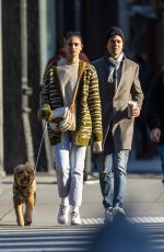 TAYLOR HILL Out with Her Dog in New York 12/05/2021