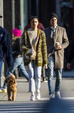 TAYLOR HILL Out with Her Dog in New York 12/05/2021