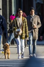 TAYLOR HILL Out with Her Dog in New York 12/05/2021