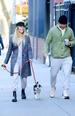 TAYLOR NEISEN Out with Hhe Dog in New York 12/14/2021