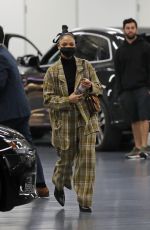 TESSA THOMPSON at Audi Dealership to Service Her Car in Los Angeles 12/15/2021
