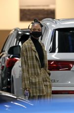 TESSA THOMPSON at Audi Dealership to Service Her Car in Los Angeles 12/15/2021