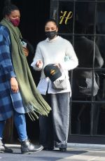 TESSA THOMPSON Leaves Her Hotel in New York 12/01/2021