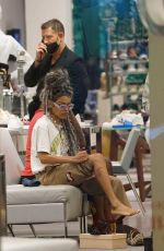TEYANA TAYLOR Shopping in Bal Harbour in Miami 12/14/2021