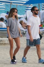 THYLANE BLONDEAU Out on the Beach in Miami 12/27/2021