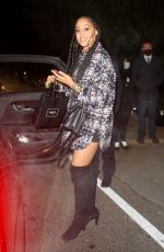 TIA MOWRY Arrives at Jennifer Klein