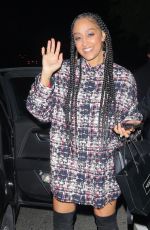 TIA MOWRY Arrives at Jennifer Klein