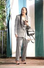 TIA MOWRY Out for Dinner at San Vicente Bungalows in West Hollywood 12/08/2021
