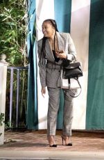 TIA MOWRY Out for Dinner at San Vicente Bungalows in West Hollywood 12/08/2021