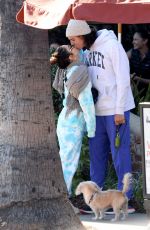 VANESSA HUDGENS and Cole Tucker at a Lunch Date at Alcove Cafe in Los Angeles 12/11/2021