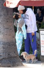 VANESSA HUDGENS and Cole Tucker at a Lunch Date at Alcove Cafe in Los Angeles 12/11/2021