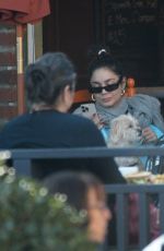 VANESSA HUDGENS and Cole Tucker at a Lunch Date at Alcove Cafe in Los Angeles 12/11/2021