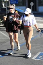 VANESSA HUDGENS and GG MAGREE Arrives at Dogpound in Los Angeles 12/01/2021