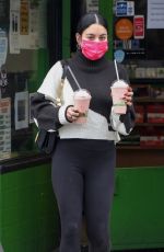 VANESSA HUDGENS at Earth Organic Juice Bar in Los Angeles 12/22/2021