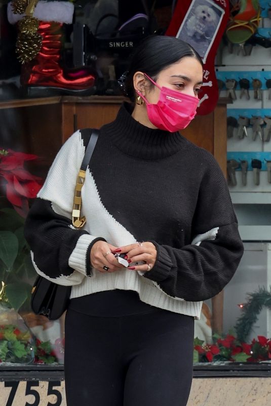VANESSA HUDGENS at Earth Organic Juice Bar in Los Angeles 12/22/2021