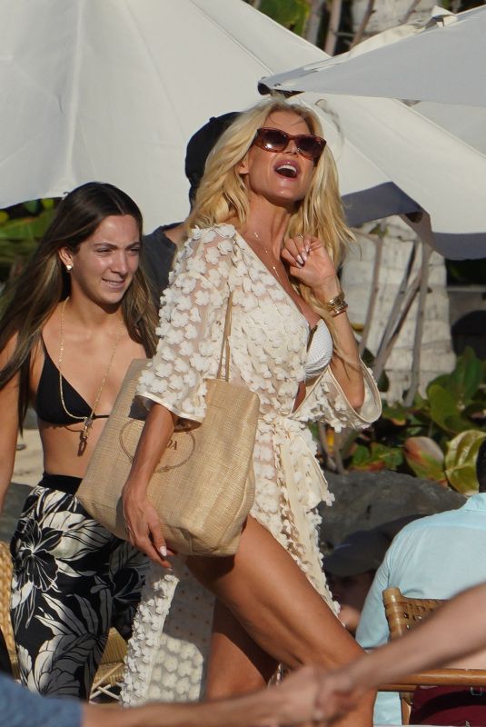 VICTORIA SILVSTEDT at a Beach in St Barts 12/21/2021