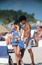 XENIA TCHOUMITCHEVA at a Beach in Miami 12/13/2021