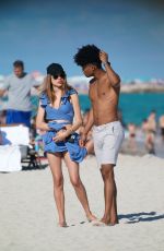 XENIA TCHOUMITCHEVA at a Beach in Miami 12/13/2021