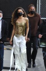 ZENDAYA Arrives at Jimmy Kimmel Live Studio in Los Angeles 12/13/2021