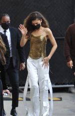 ZENDAYA Arrives at Jimmy Kimmel Live Studio in Los Angeles 12/13/2021