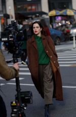 ZOEY DEUTCH on the Set of Tiffanys in New York 12/13/2021