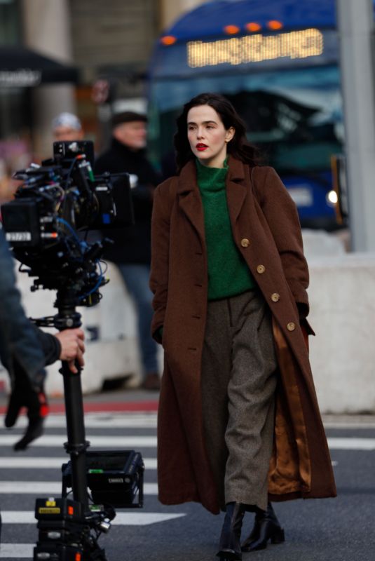 ZOEY DEUTCH on the Set of Tiffanys in New York 12/13/2021