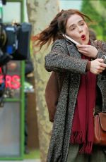 ZOWY DEUTCH on the Set of Something from Tiffany