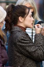 ZOWY DEUTCH on the Set of Something from Tiffany