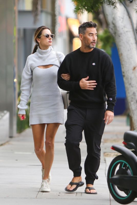 ALESSANDRA AMBROSIO and Richard Lee Out in Santa Monica 01/16/2022