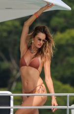 ALESSANDRA AMBROSIO at a Yacht in Florianopolis 01/04/2022