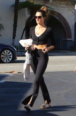 ALESSANDRA AMBROSIO at a Yoga Class in Brentwood 01/24/2022