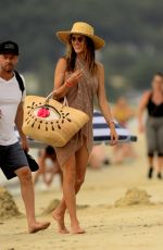 ALESSANDRA AMBROSIO Out a ta Beach in Florianopolis 01/03/2022