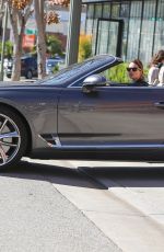 ALESSANDRA AMBROSIO Out Driving Her New Bentley Convertible in Brentwood 01/27/2022