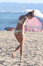 ALESSANDRA AMBROSIO Playing Volleyball on the Beach in Santa Monica 01/23/2022
