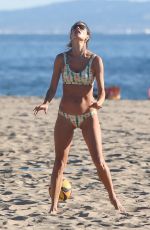ALESSANDRA AMBROSIO Playing Volleyball on the Beach in Santa Monica 01/23/2022