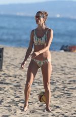 ALESSANDRA AMBROSIO Playing Volleyball on the Beach in Santa Monica 01/23/2022
