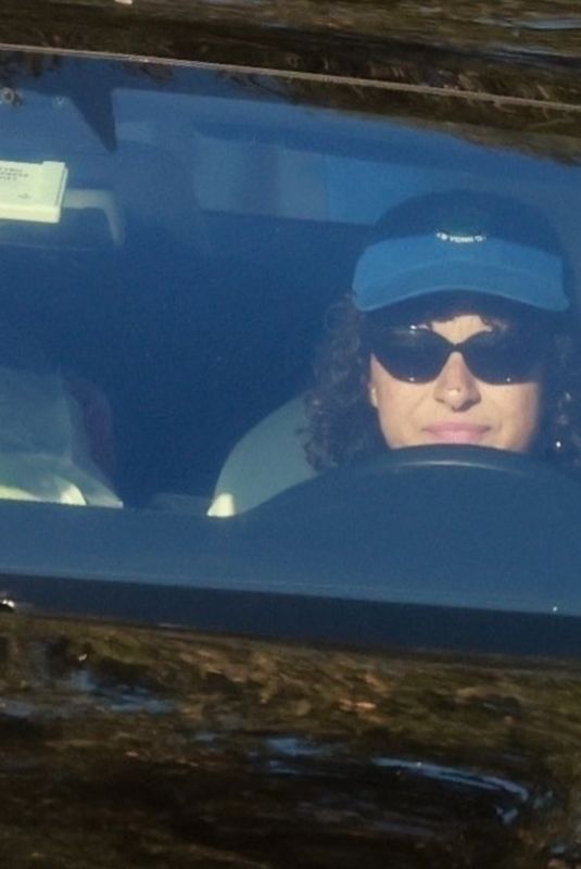 ALIA SHAWKAT Out Drives Her Tesla in Los Feliz 01/25/2022
