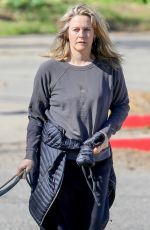 ALICIA SILVERSTONE Out with Her Dogs in Los Angeles 01/30/2022