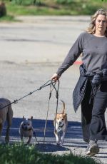 ALICIA SILVERSTONE Out with Her Dogs in Los Angeles 01/30/2022