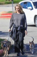 ALICIA SILVERSTONE Out with Her Dogs in Los Angeles 01/30/2022