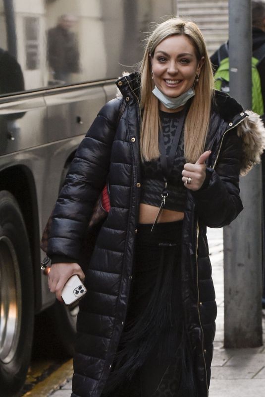 AMY DOWDEN Leaves Her Hotel in Birmingham 01/17/2022