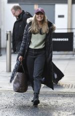 AMY DOWDEN Leaves Her Hotel in Birmingham 01/20/2022