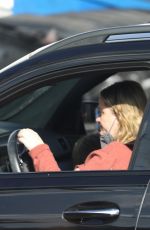 AMY POEHLER at a COVID Test Drive-thru Booth in Los Angeles 01/09/2022