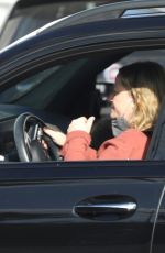 AMY POEHLER at a COVID Test Drive-thru Booth in Los Angeles 01/09/2022
