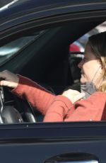 AMY POEHLER at a COVID Test Drive-thru Booth in Los Angeles 01/09/2022