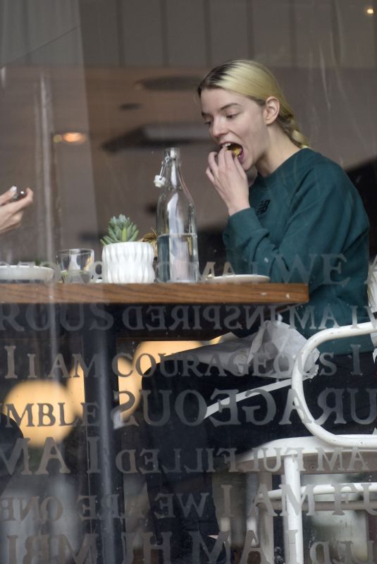 ANYA TAYLOR-JOY at Cafe Gratitude in Los Angeles 01/09/2022